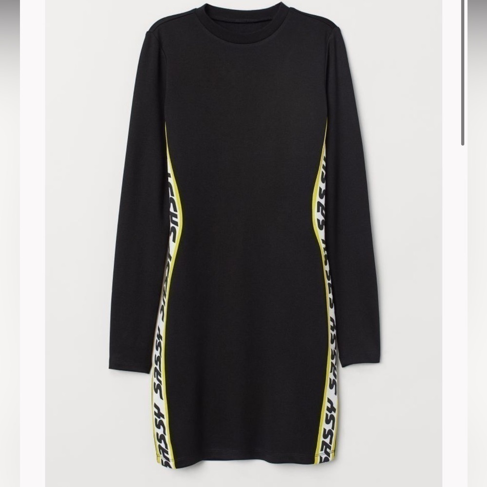 H&M Fitted Long Sleeve Dress